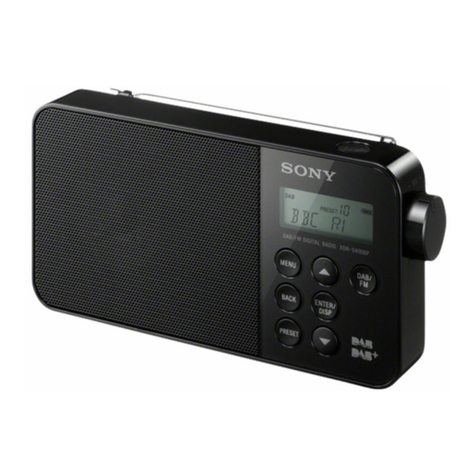 Sony XDR-S40DBP User manual Sony XDR-S40DBP User manual