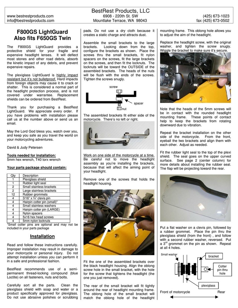 BestRest Products F800GS LightGuard quick start guide