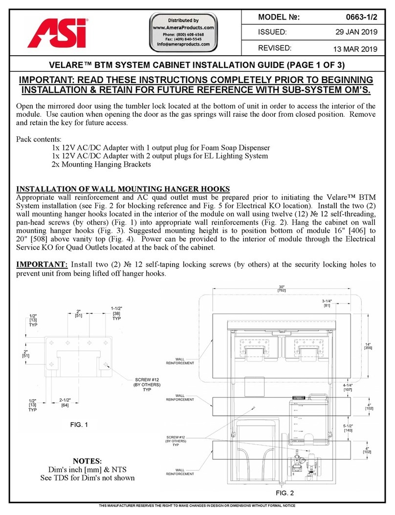 ASI VELARE 0663-1 installation guide