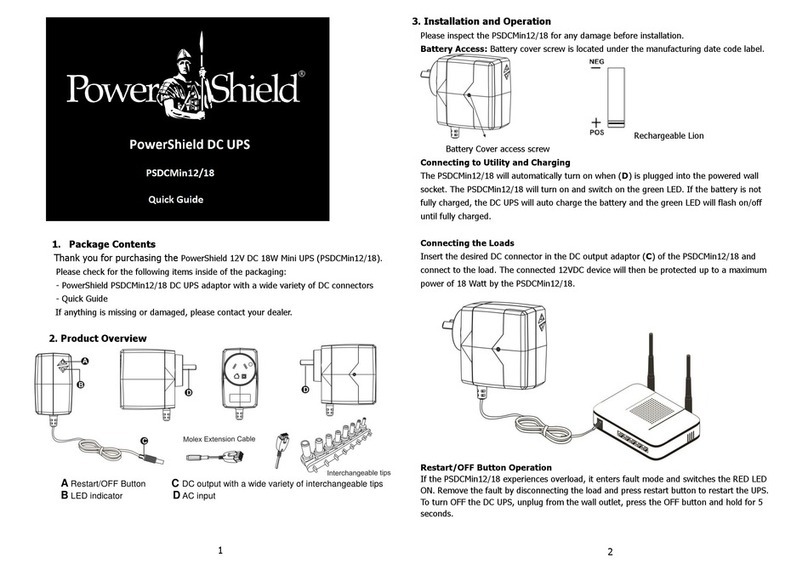 PowerShield PSDCMin12 quick guide
