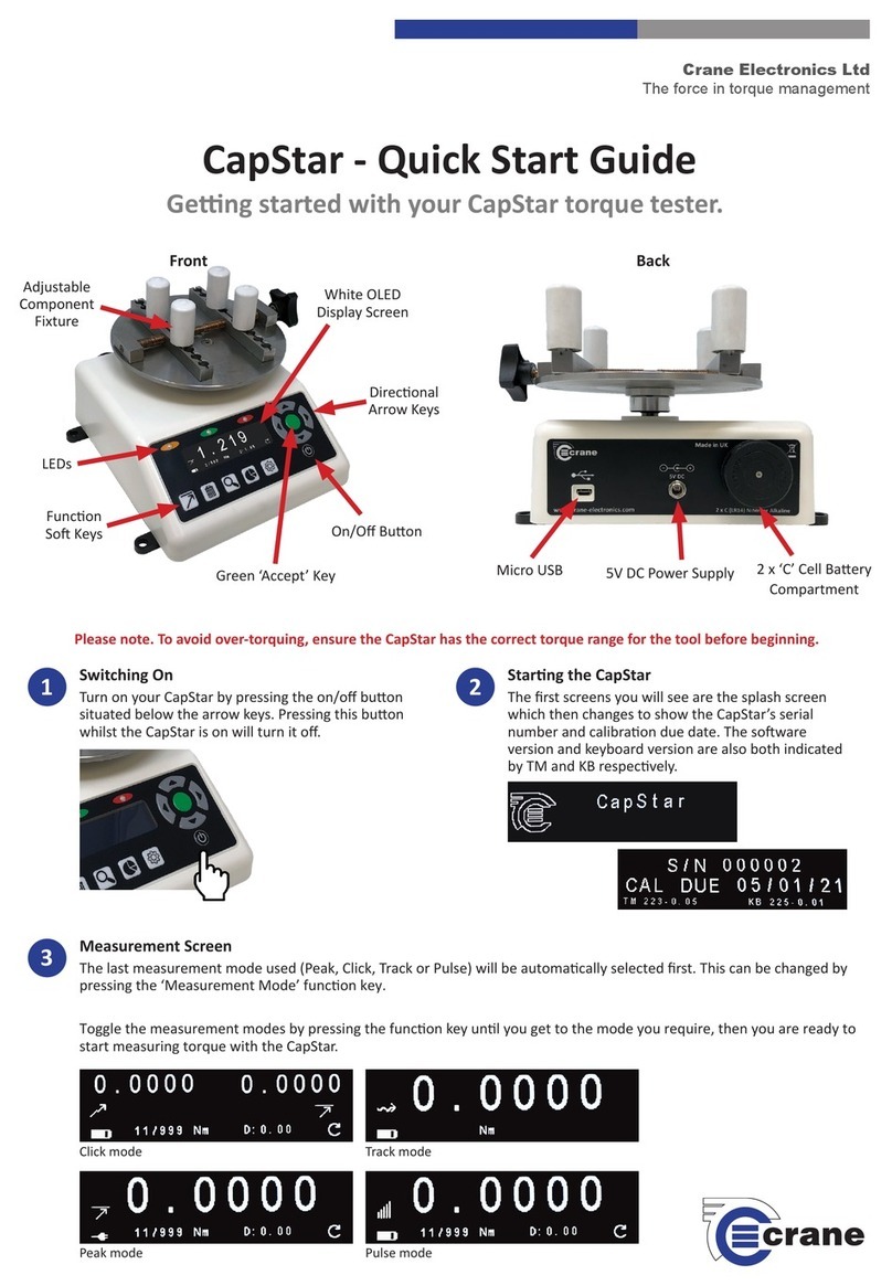 Crane Electronics CapStar quick start guide