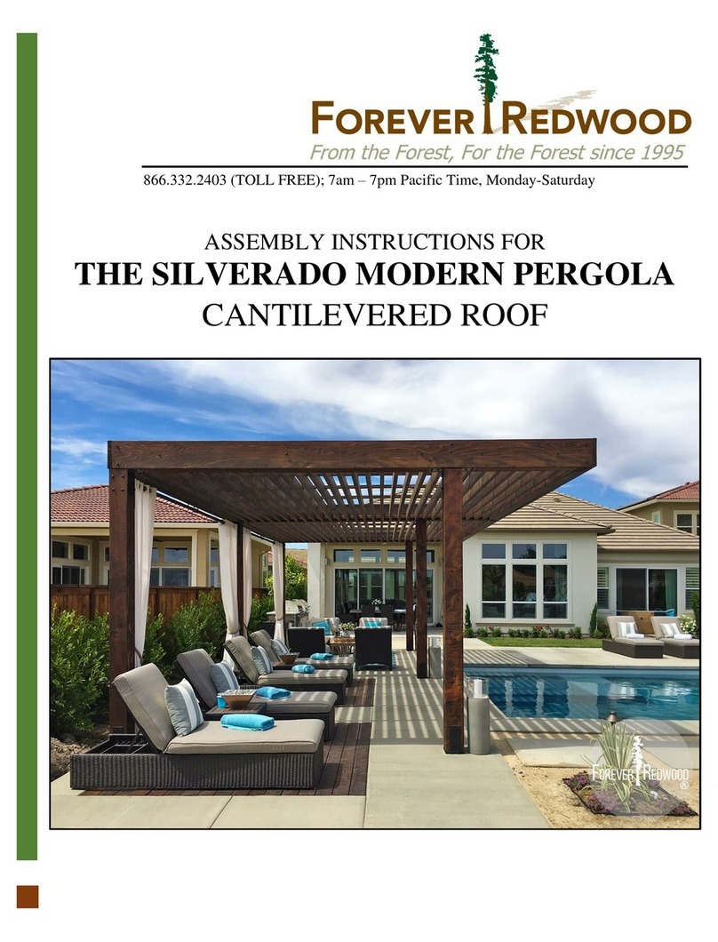 Forever Redwood THE SILVERADO MODERN PERGOLA Assembly instructions