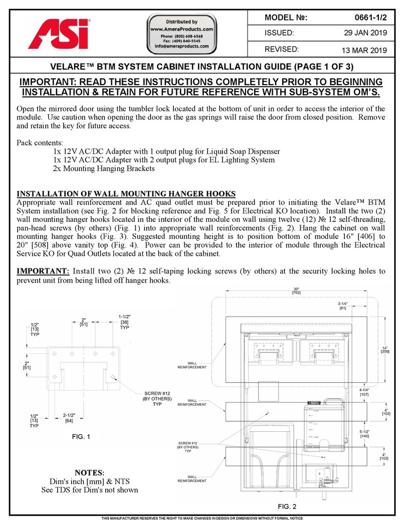 ASI VELARE 0661-1 installation guide
