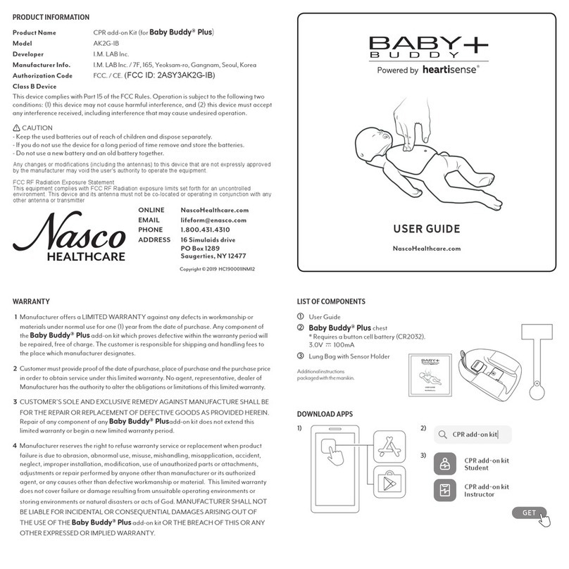 Nasco Healthcare heartisense BABY+ BUDDY user guide Nasco Healthcare heartisense BABY+ BUDDY user guide