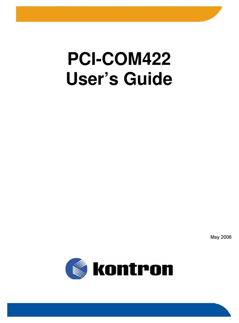 Kontron PCI-COM422 User manual Kontron PCI-COM422 User manual