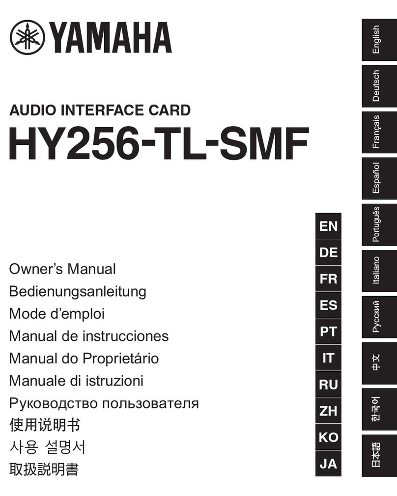 Yamaha HY256-TL-SMF User manual Yamaha HY256-TL-SMF User manual
