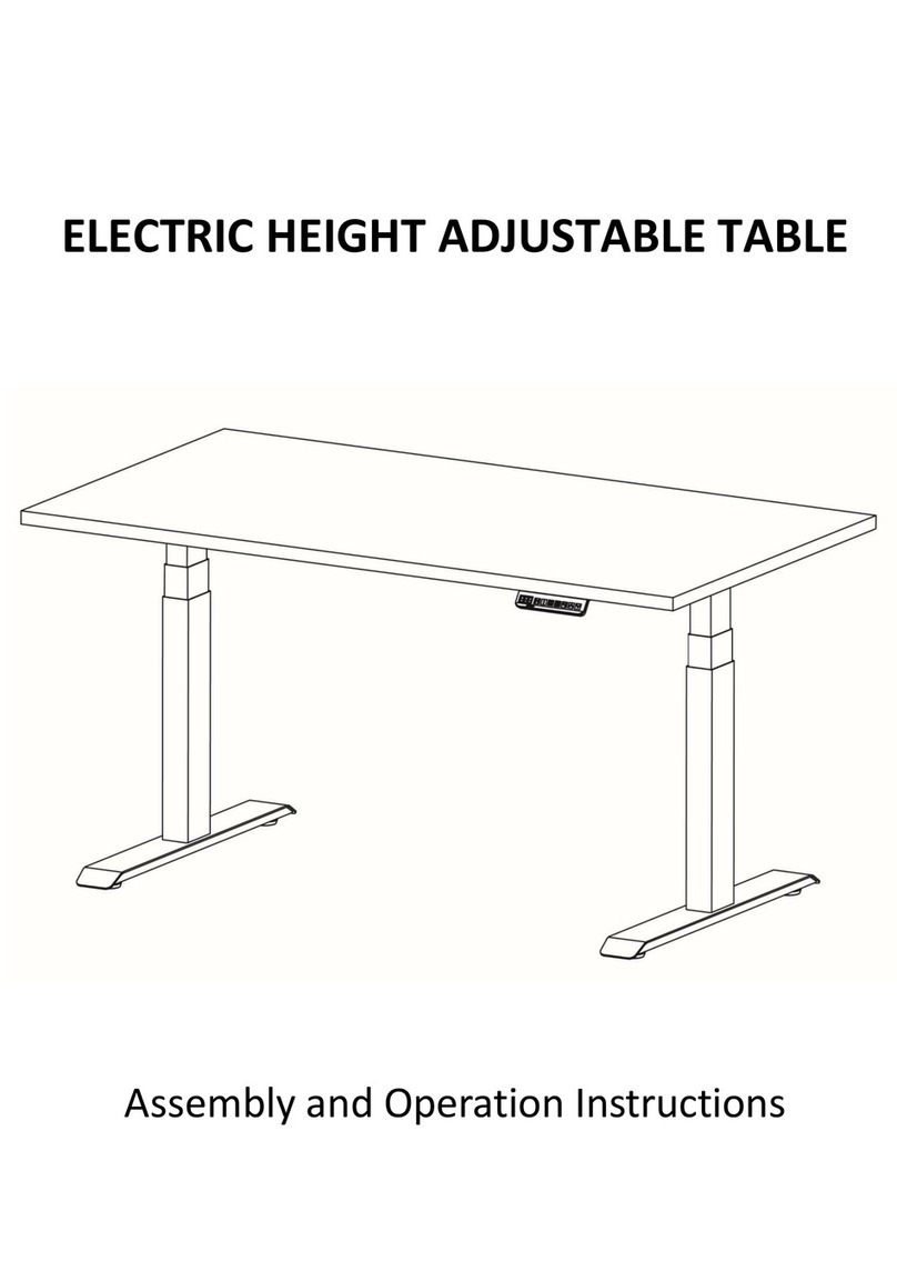 Ergo Fix ELECTRIC HEIGHT ADJUSTABLE TABLE Assembly and operation instructions