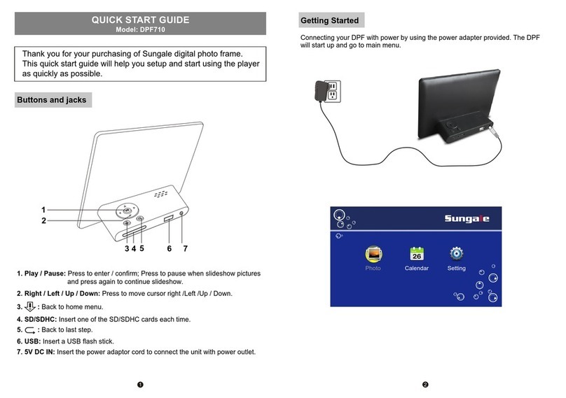 Sungale DPF710 quick start guide