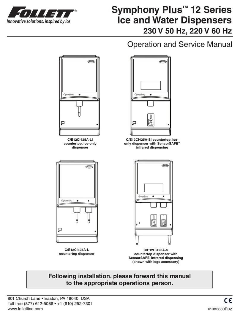 Follett Symphony Plus C/E12CI425A-LI Operation and service manual