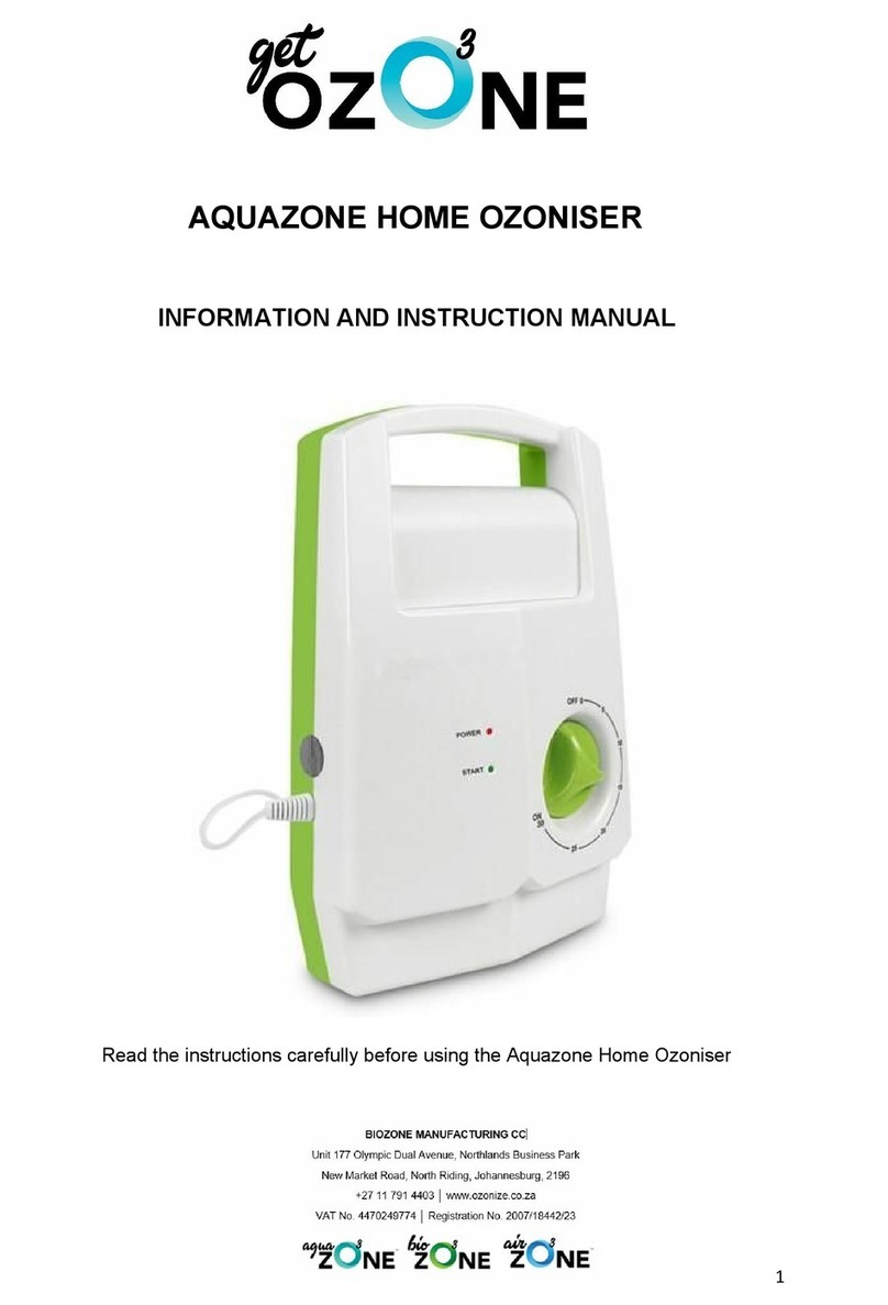 BioZone getOzone AQUAZONE Information and Instruction Manual BioZone getOzone AQUAZONE Information and Instruction Manual