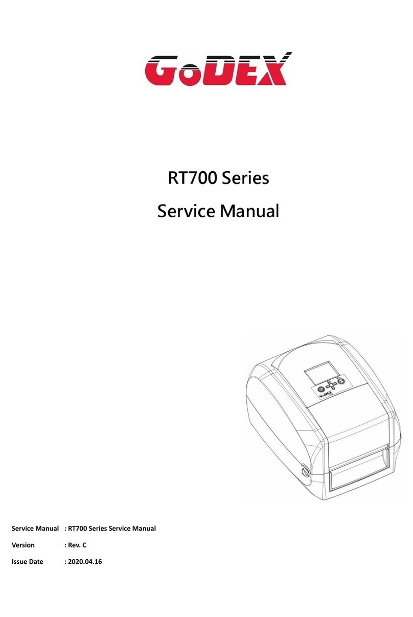 Godex RT700 SERIES User manual Godex RT700 SERIES User manual