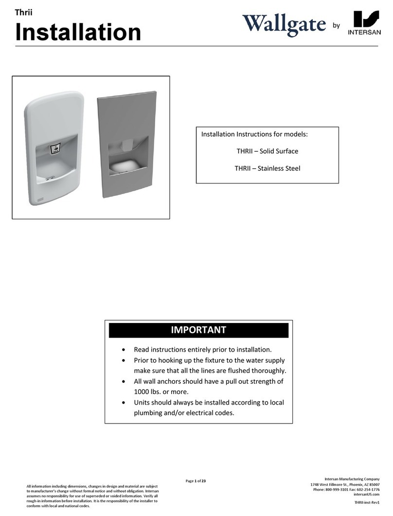 Intersan Wallgate Thrii installation instructions
