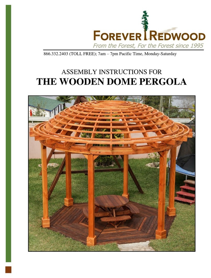 Forever Redwood THE WOODEN DOME PERGOLA Assembly instructions