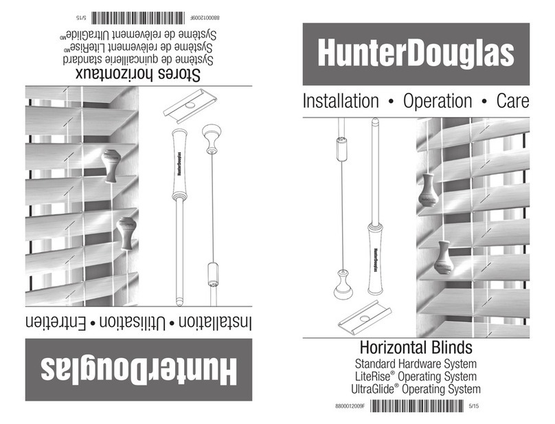HunterDouglas Standard Hardware System Installation operation care