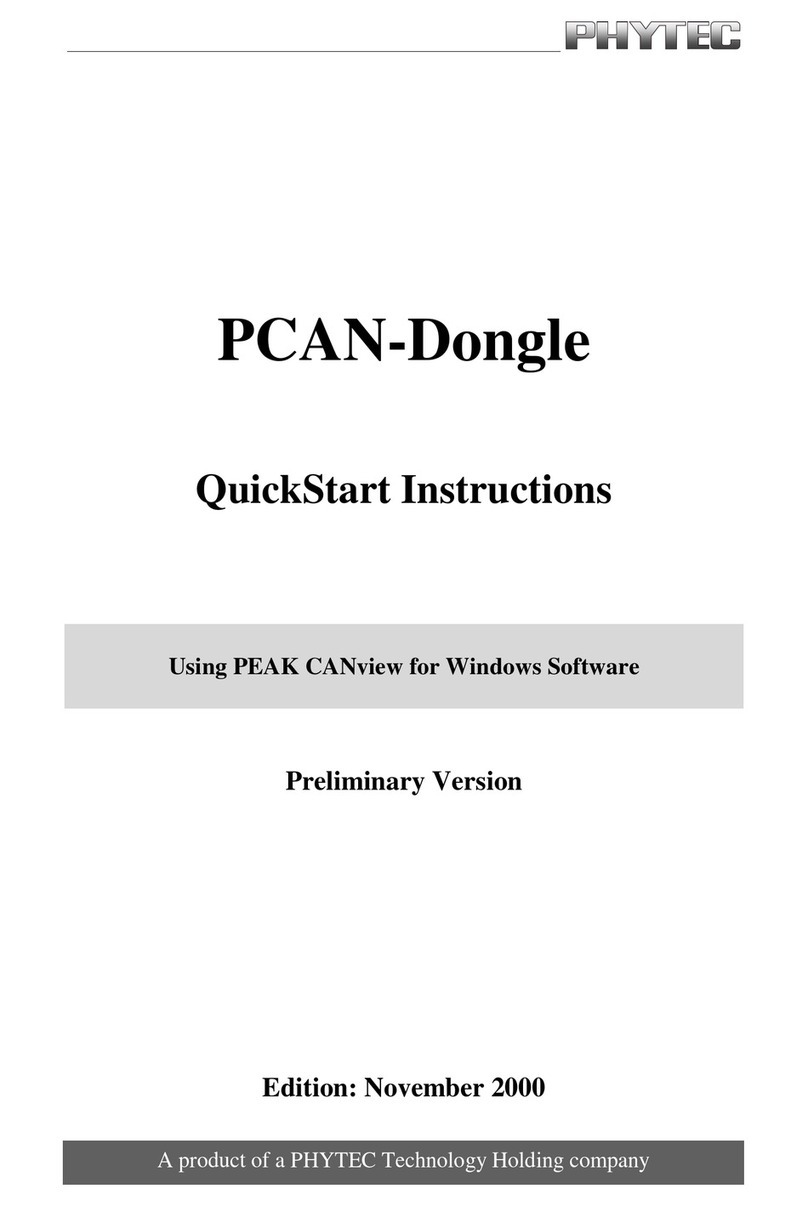 Phytec PCAN-Dongle PK-001 Quick start instructions