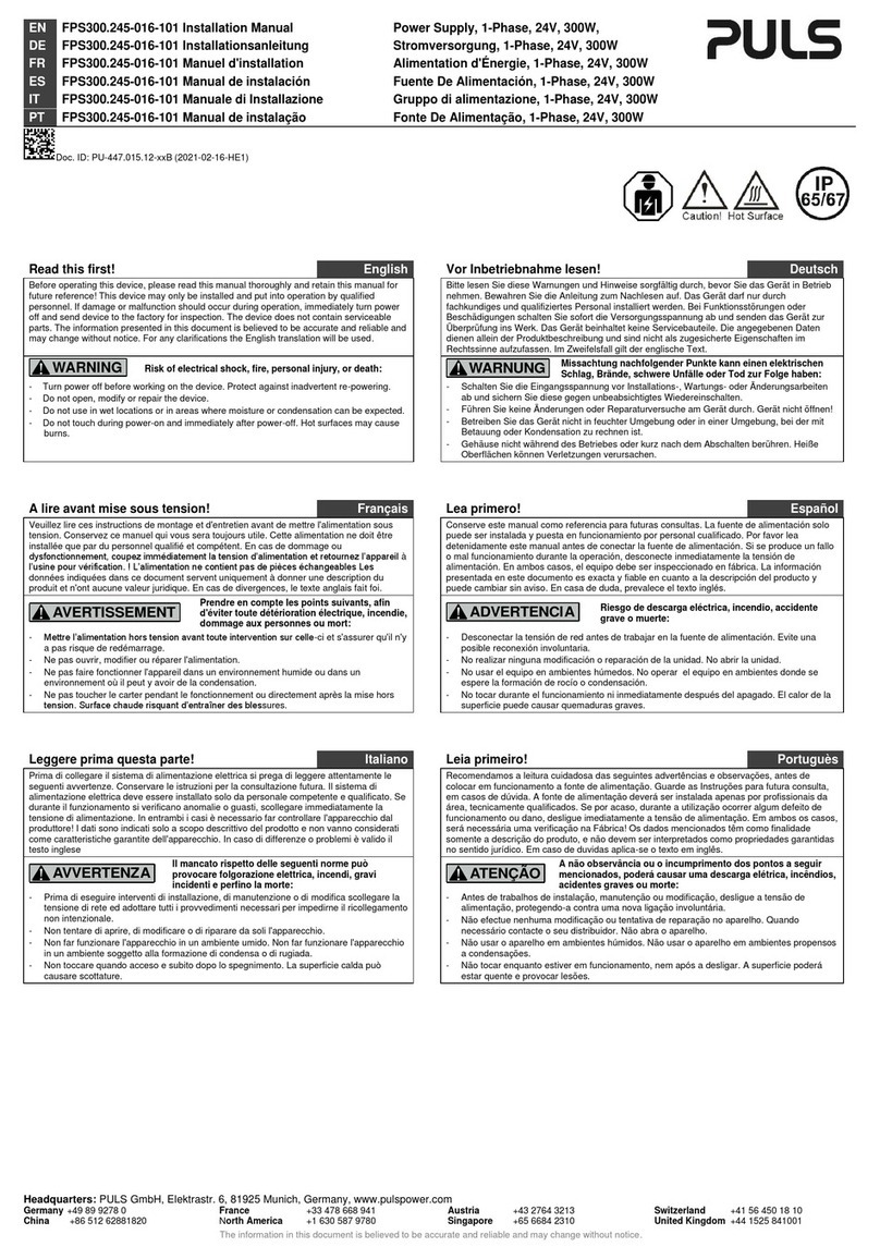 Puls FPS300.245-016-101 User manual
