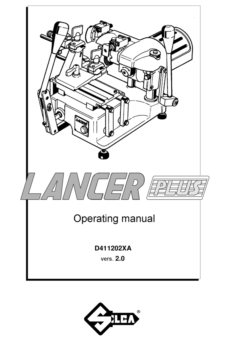 Silca LANCER PLUS operating manual