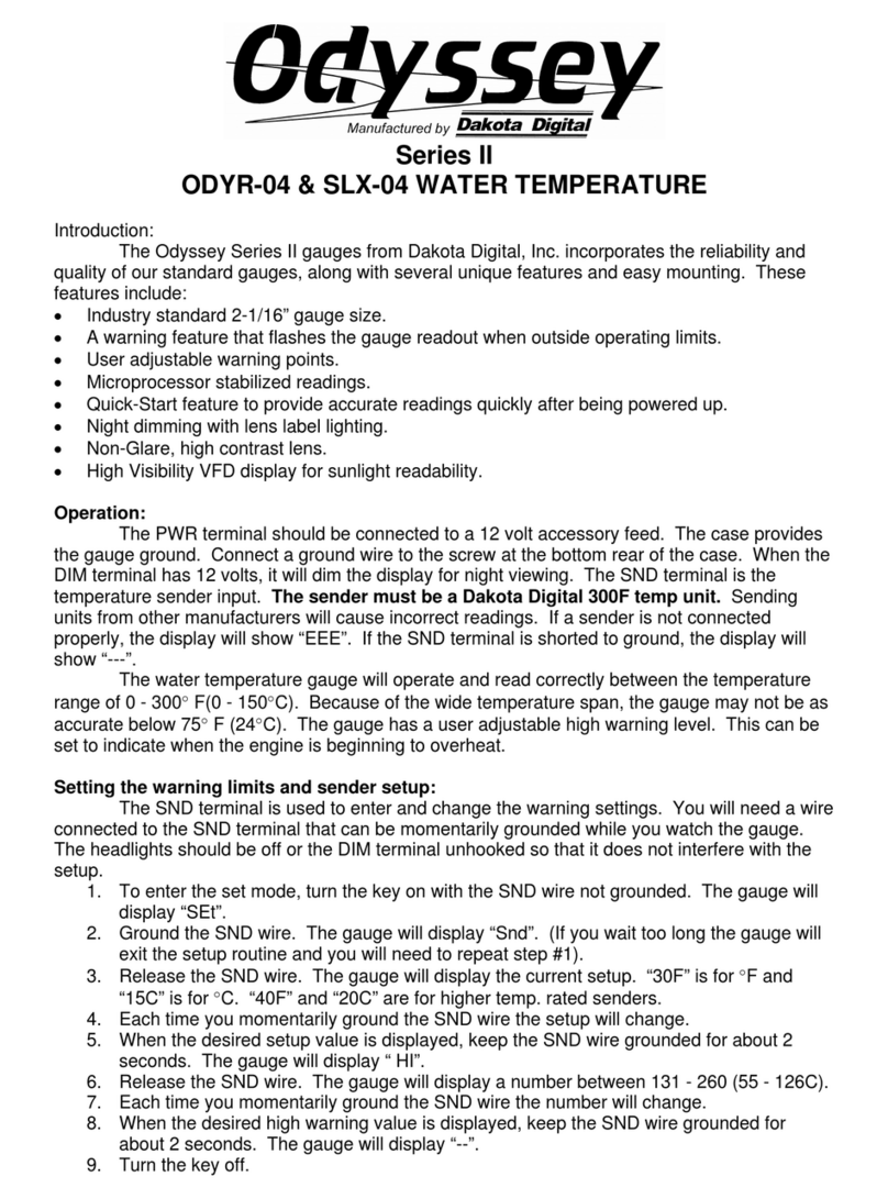 Dakota Digital Odyssey II Series User manual