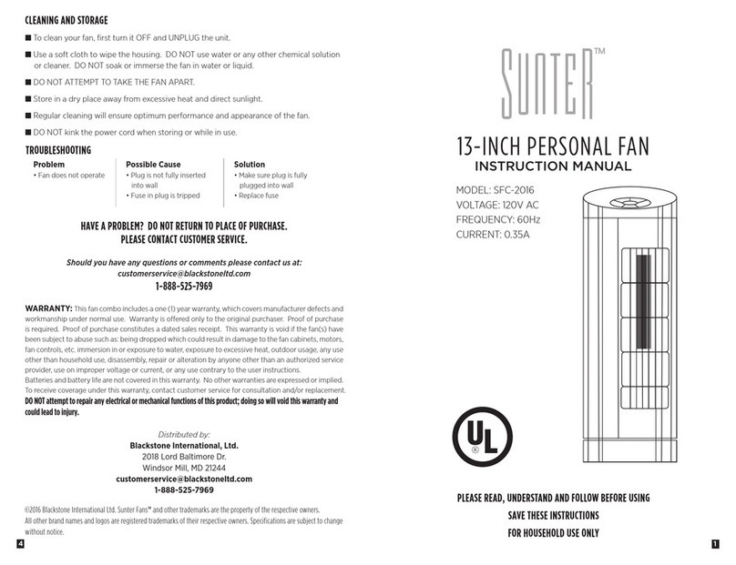 Black Stone SUNTER SFC-2016 User manual