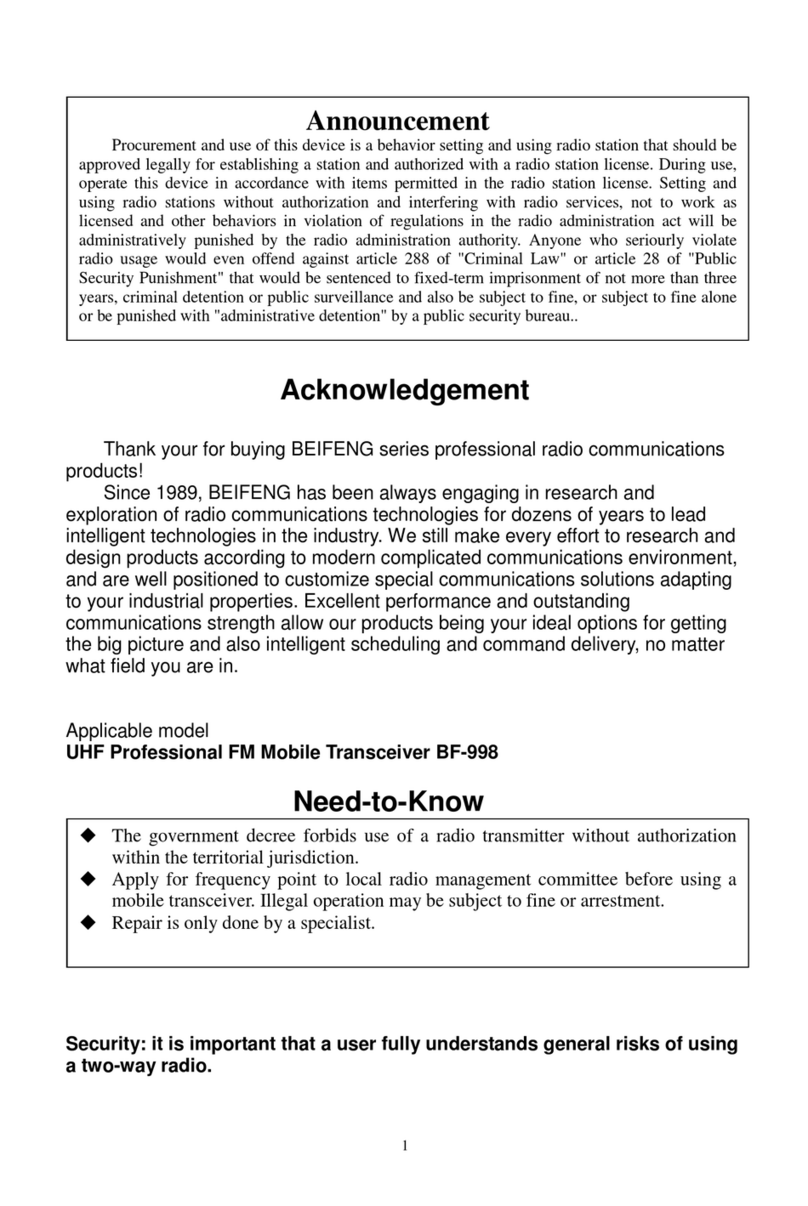 Beifeng Telecom BF-998 user manual