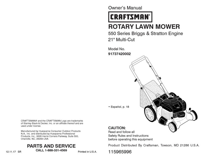 Craftsman 550 Series owner's manual
