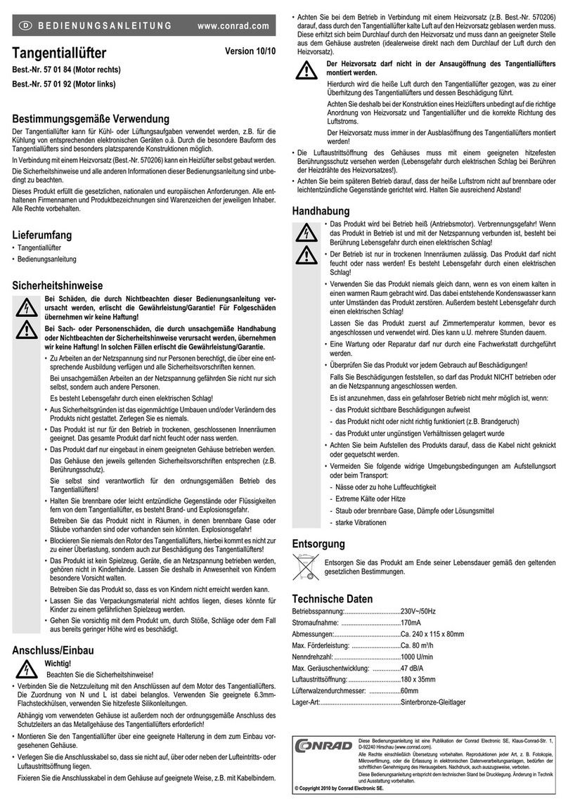 Conrad 57 01 84 User manual