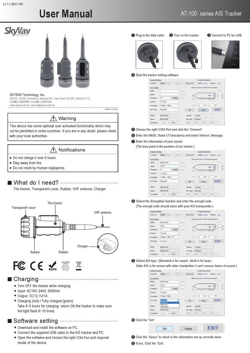 SKYNAV AT-100 Series User manual