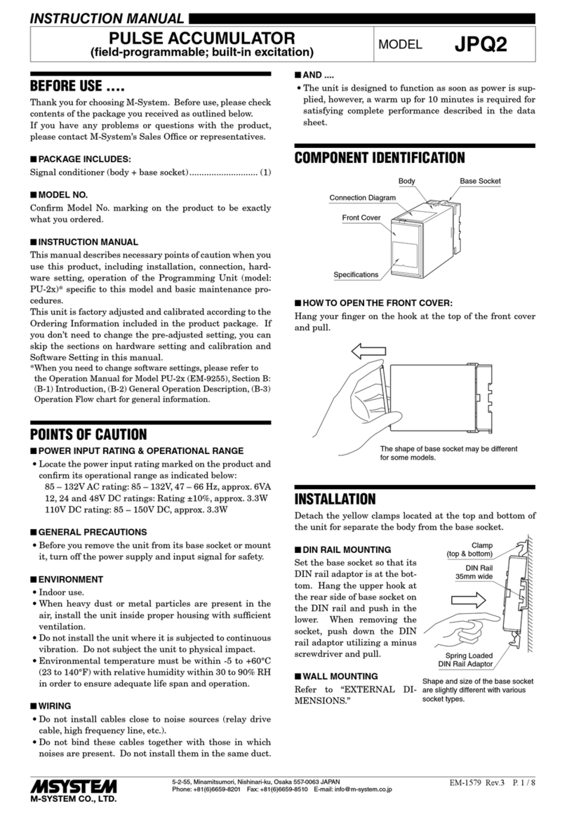 M-system JPQ2 instruction manual