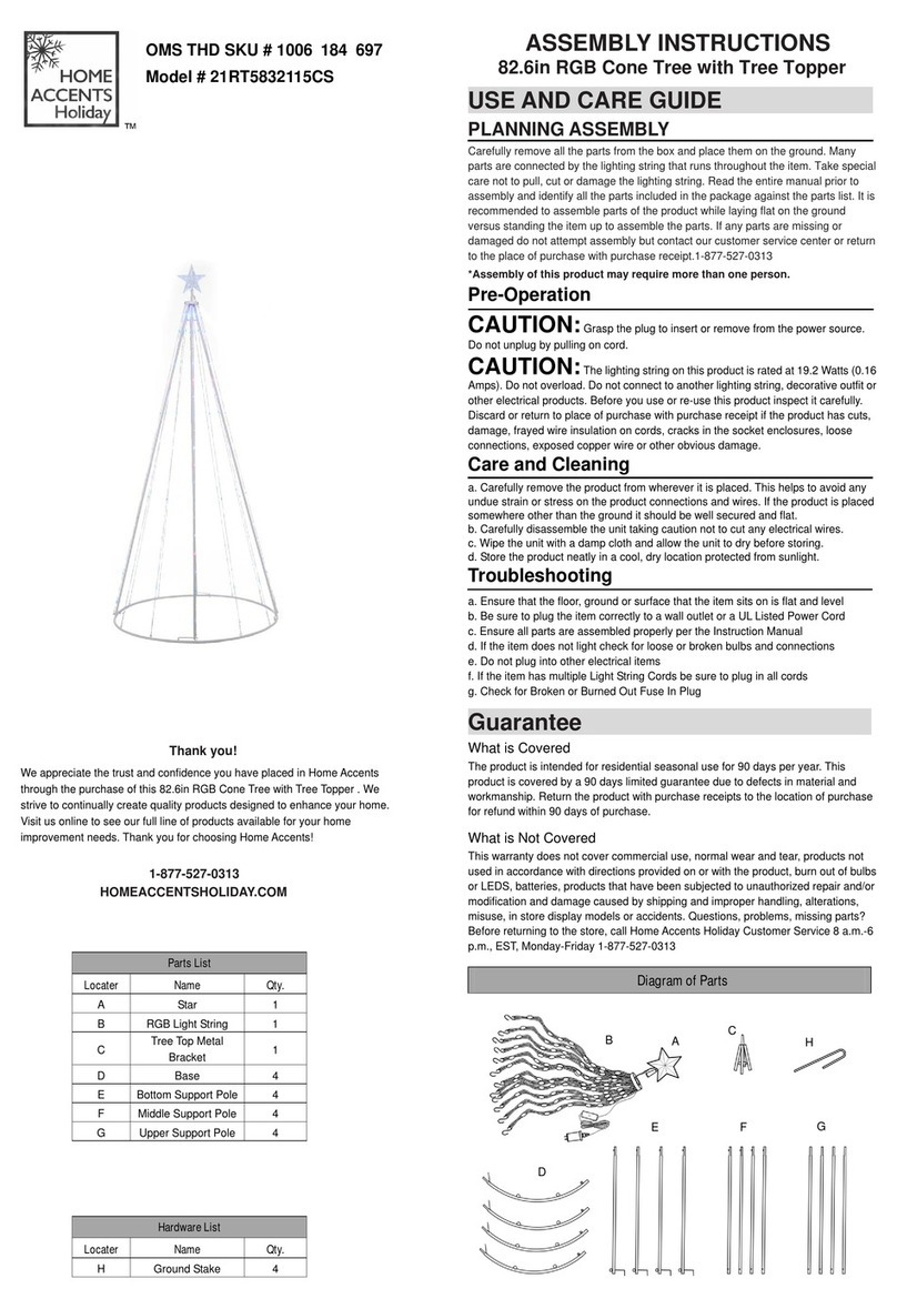Home Accents Holiday 21RT5832115CS Assembly instructions Home Accents Holiday 21RT5832115CS Assembly instructions