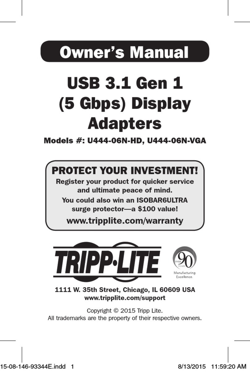 Tripp Lite U444-06N-HD owner's manual