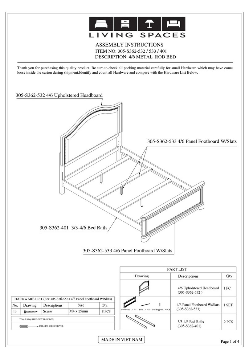 Living Spaces 305-S362-532 User manual Living Spaces 305-S362-532 User manual