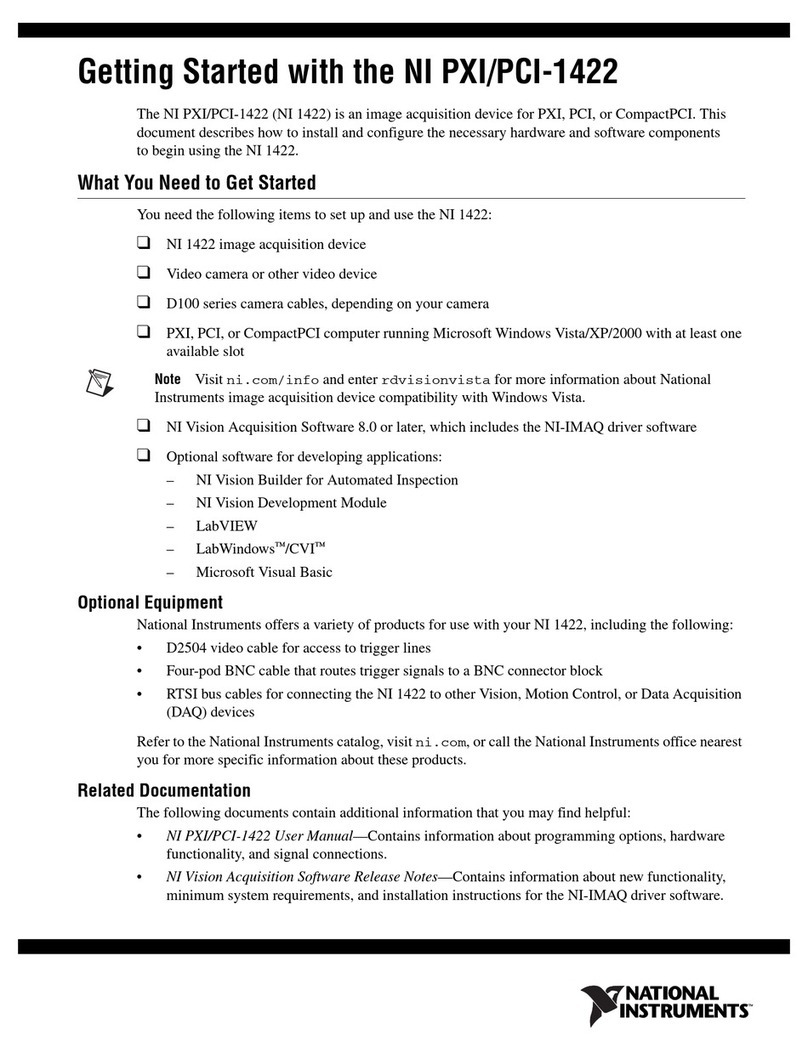 NI PXI-1422 User manual