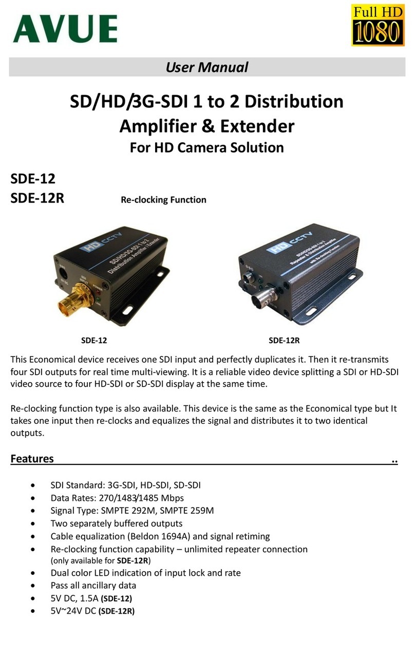Avue SDE-12 user manual