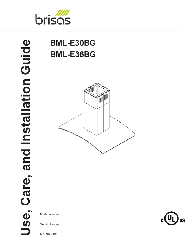 Brisas BML-E30BG Installation guide