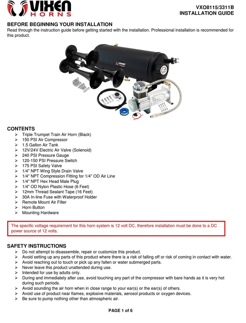 Vixen Horns VXO8115/3311B installation guide