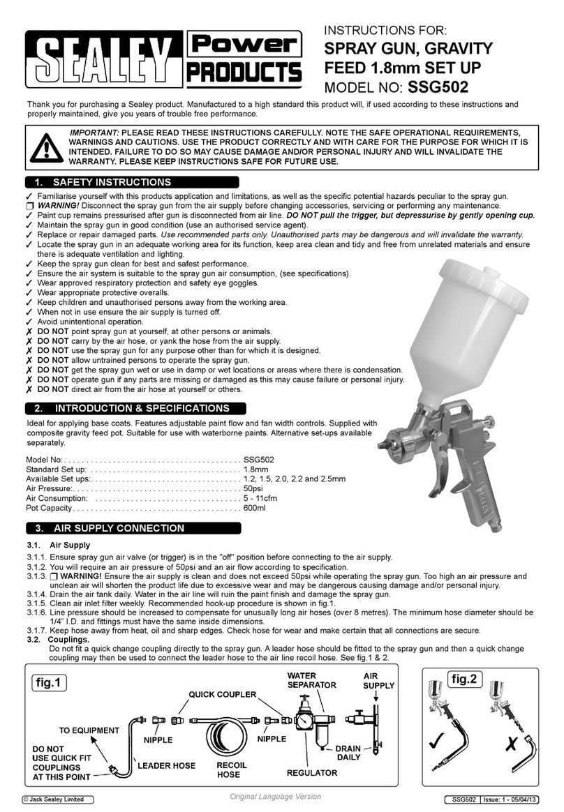 Sealey SSG502 User manual