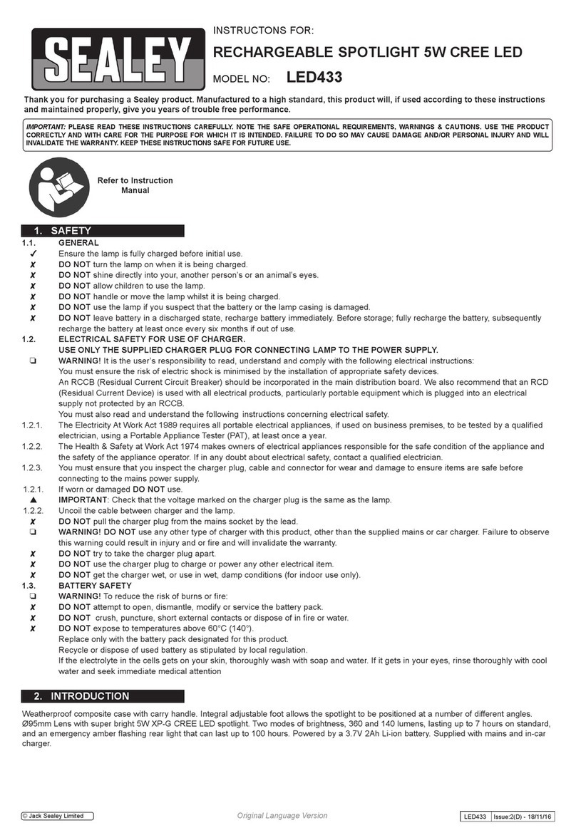 Sealey LED433 instructions