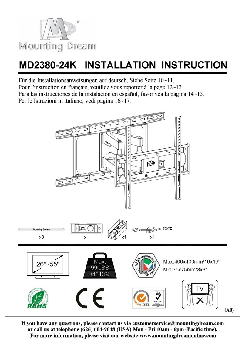 Mounting Dream MD2380-24K Installation instruction