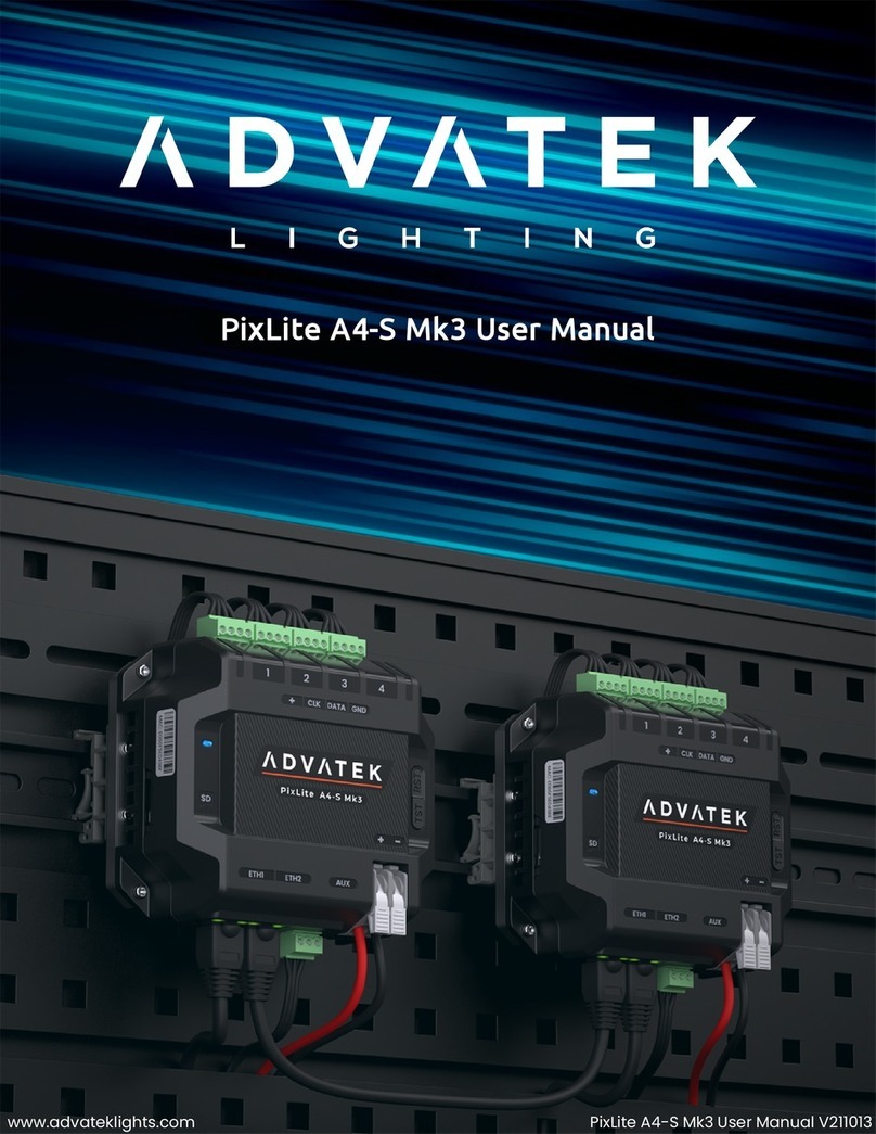ADVATEK LIGHTING PixLite A4-S Mk3 User manual