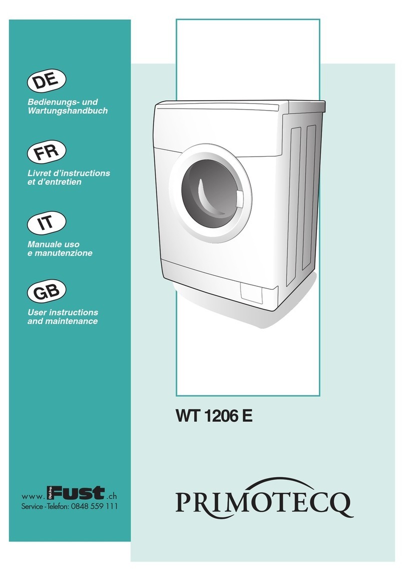 Primotecq WT 1206 E User instructions and maintenance