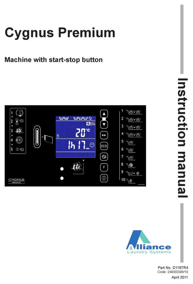 Alliance Laundry Systems Cygnus Premium User manual Alliance Laundry Systems Cygnus Premium User manual