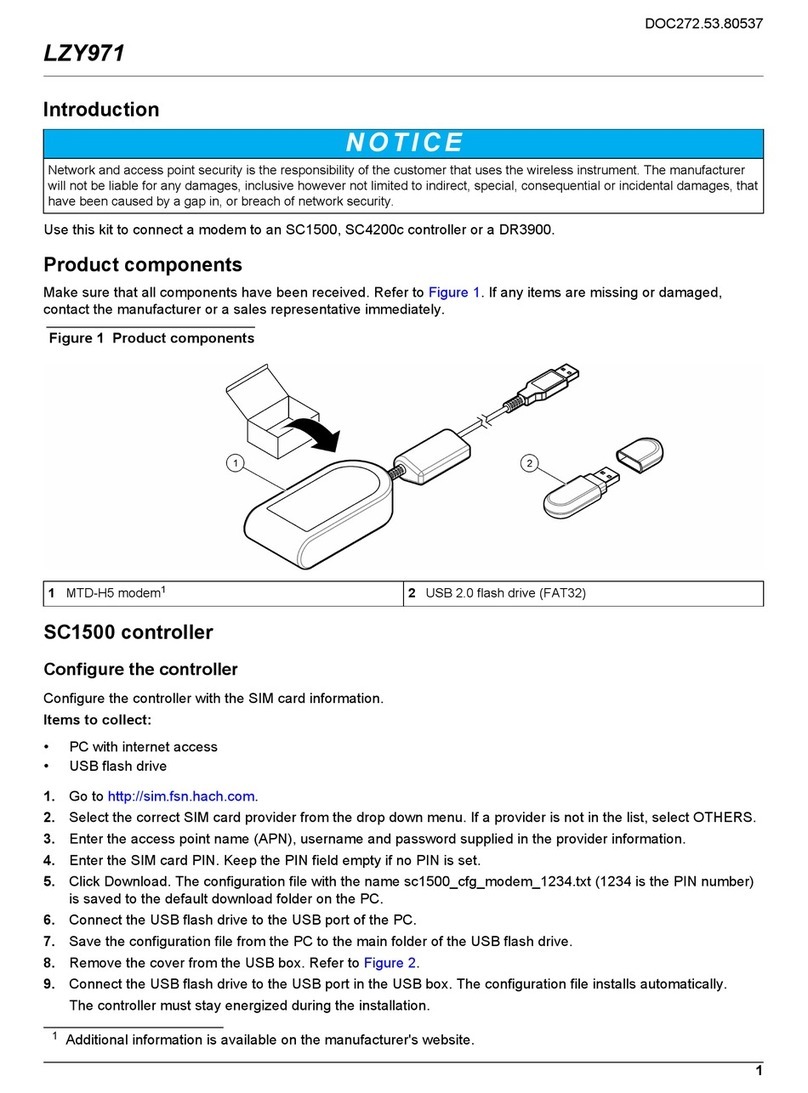 Hach LZY971 quick start guide