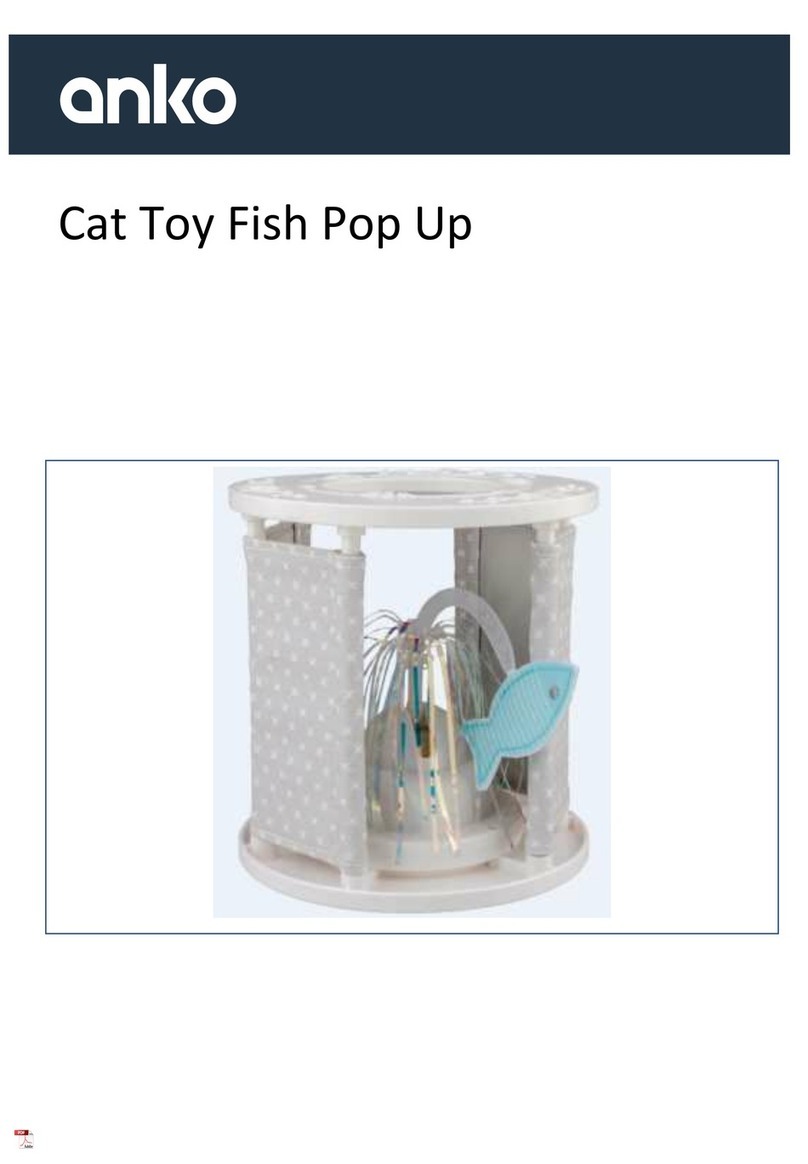 anko Cat Toy Fish Pop Up manual