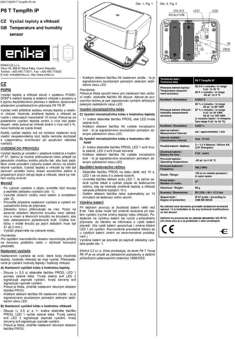 enika P8 T TempRh IP User manual