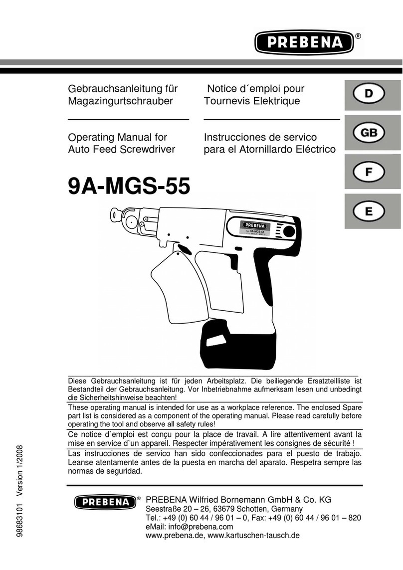 Prebena 9A-MGS-55 operating manual