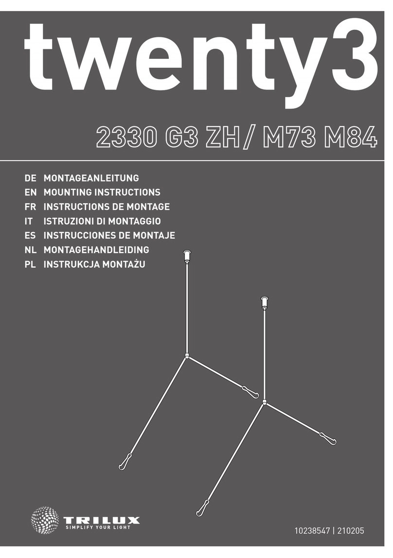 Trilux twenty3 2330 G3 ZH Mounting instructions Trilux twenty3 2330 G3 ZH Mounting instructions