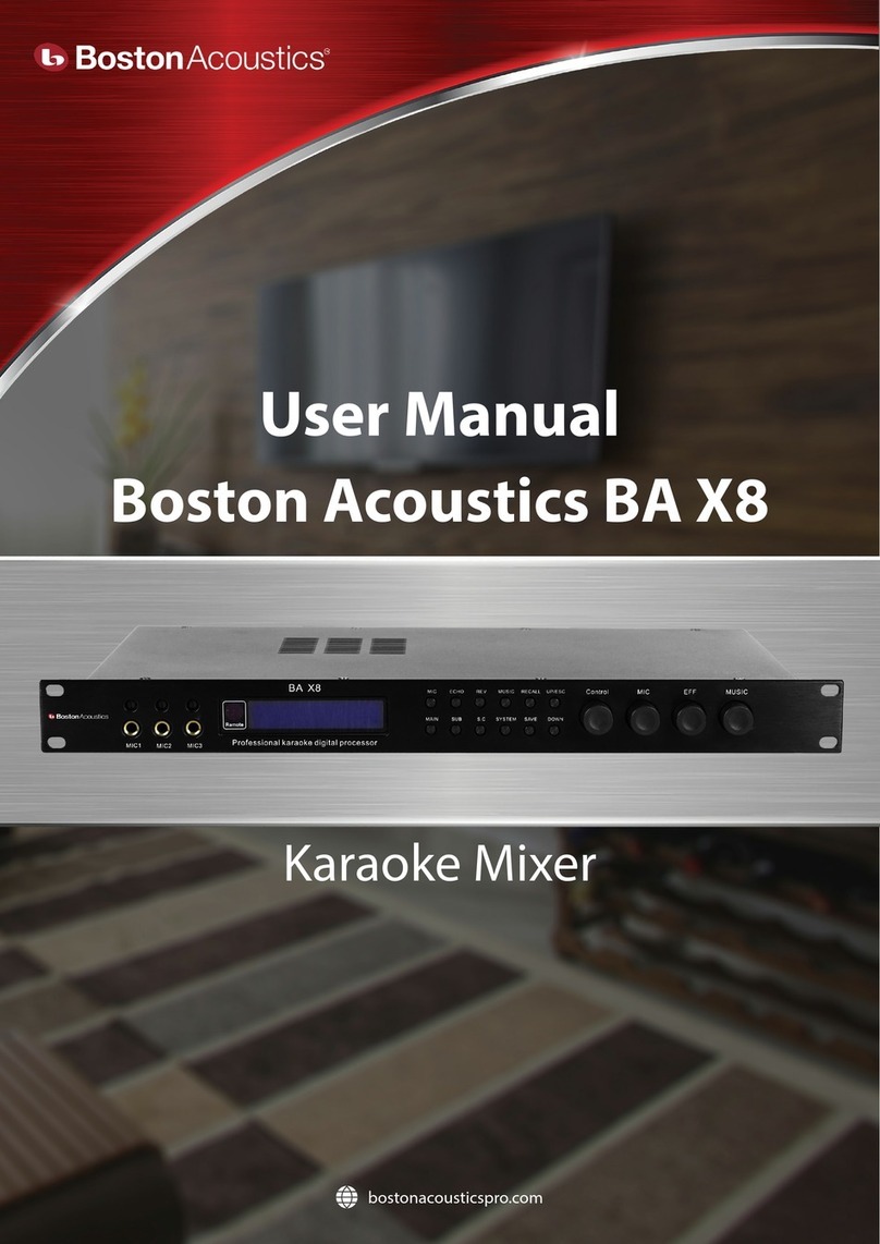 Boston Acoustics BA X8 user manual