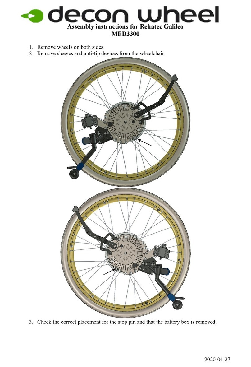 Decon wheel Rehatec Galileo MED3300 Assembly instructions