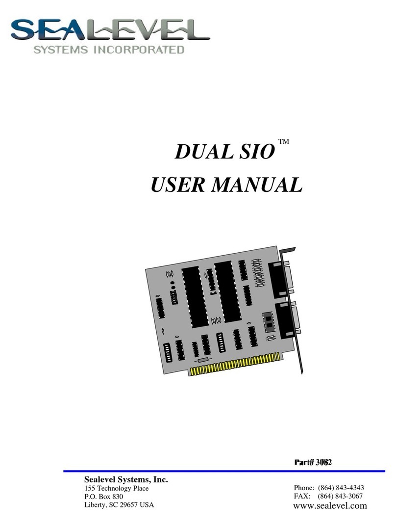 SeaLevel DUAL SIO 3082 user manual