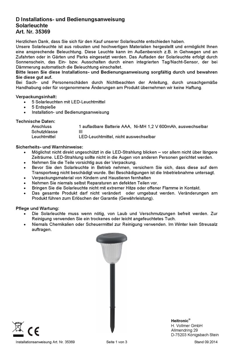 Heitronic 35369 Installation and operating instructions